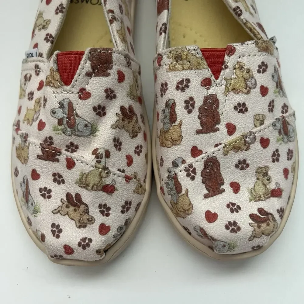 Toms Classics Canvas Slip On Alpargata Flat Shoes Pound Puppy Puppies Youth 13.5